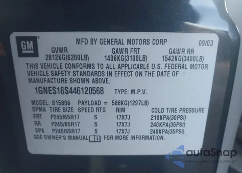 2004 Chevrolet Trailblazer Ext Ls z USA, uszkodzony, nr VIN 1GNES16S446120568